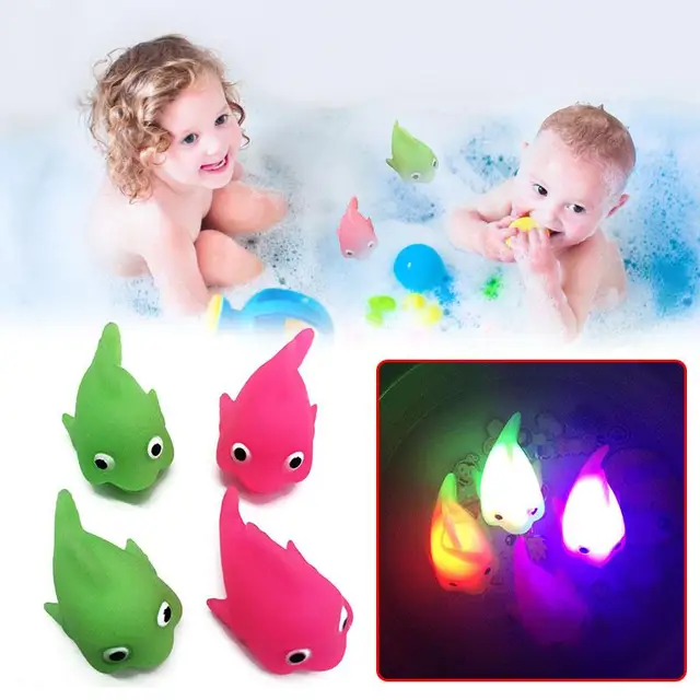 Water Induction Flashing Fish Toys Luminous Funny Gadgets Water sensing