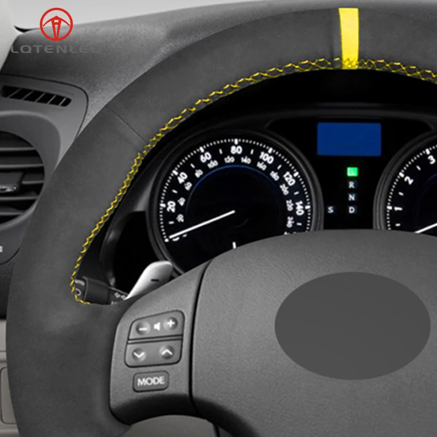 LQTENLEO черная замша DIY ручной швейные рулевого колеса автомобиля крышки для Lexus IS IS250 IS250C IS300 IS300C IS350 IS350C F SPORT 2005