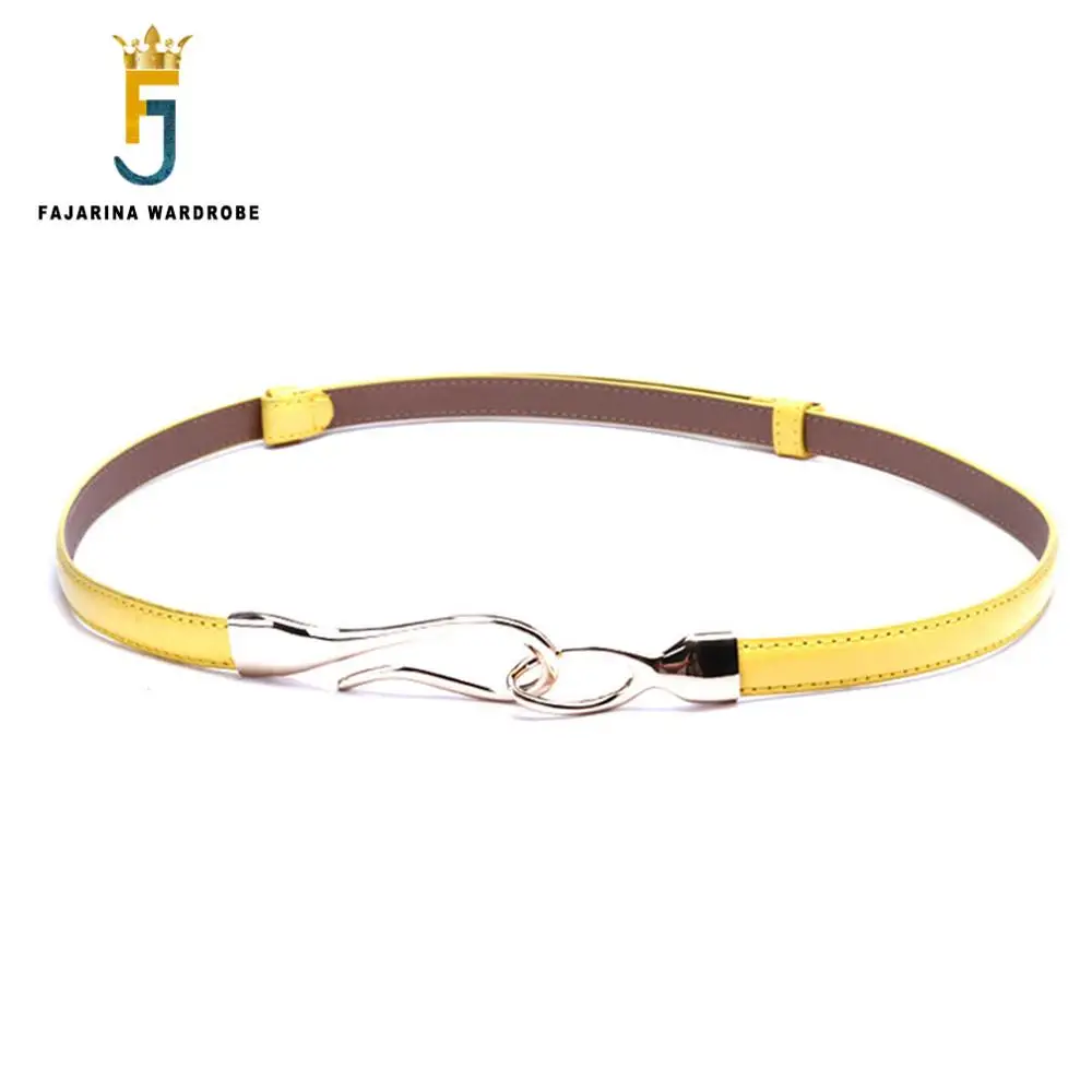 FAJARINA Fine Lady Female Leisure Candy Color Belt Decorate Belts for Women Dress 1.5cm Width 100cm Length Leather FBFAJA0322