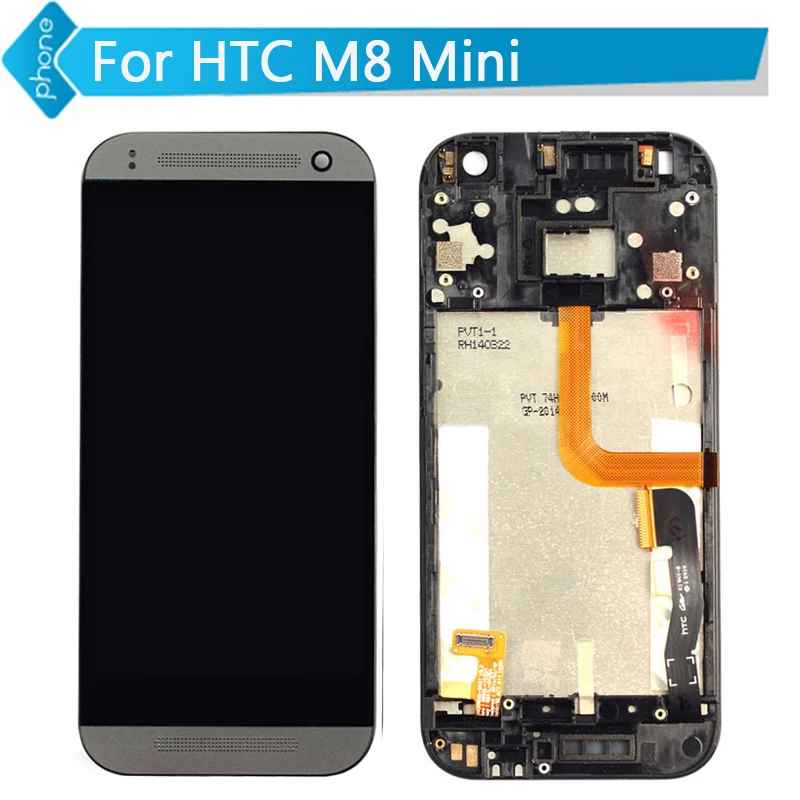 

5PCS/LOT For HTC M8 Mini LCD Display Touch Screen Digitizer Frame Assembly black white gold Free DHL