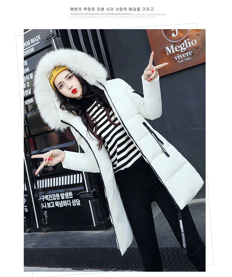 Women Parkas Long Coats Army Green Overcoat Female Winter Hooded Cotton Coats Woman Jackets 2018 New Clothing LZ975 (22)