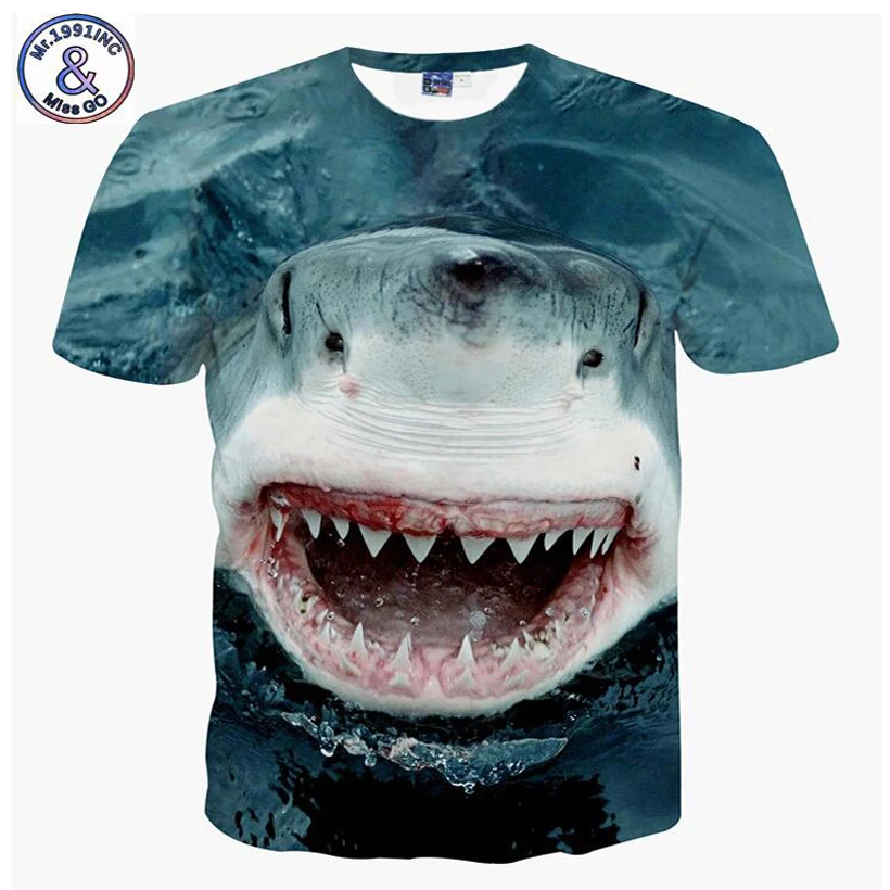 Mr.1991 brand New design Big white shark 3D printed t-shirt for boys or girls big kids t shirts teens tops tee A59 Mr.1991 brand New design Big white shark 3D printed t-shirt for boys or girls big kids t shirts teens tops tee A59