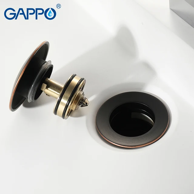 Us 21 98 50 Off Gappo Drains Anti Odor Orb Bathroom Lavatory Sink Pop Up Black Sink Stopper Chrome Plugs Round Sink Hole Cover In Drains From Home