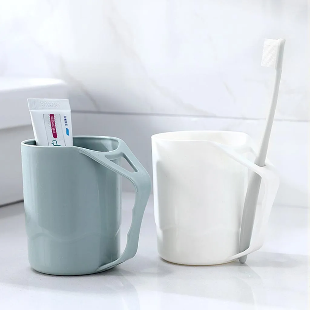 

Creative Mug Wheat Straw Mate Environmental Plastic Teeth Cup Bathroom Tumblers cajas