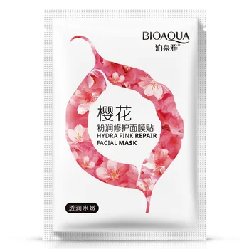 

BIOAQUA Sakura Cherry Blossom Face Mask Moisturizing Brighten Skin Oil Control Shrink Pores Soothe Skin Remove Acne 1PC