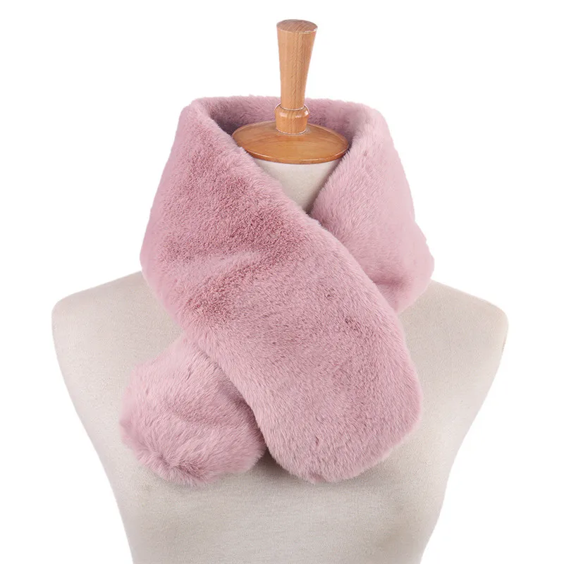  Lmitation Faux Fur Adult Collar Women Lady Warm Soft Wrap palatine women's scarves handkerchief hij