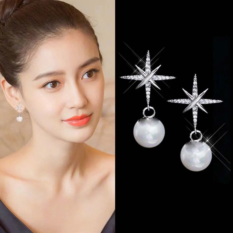 Genuine Real Pure Solid 925 Sterling Silver Dangle Drop Earrings Women