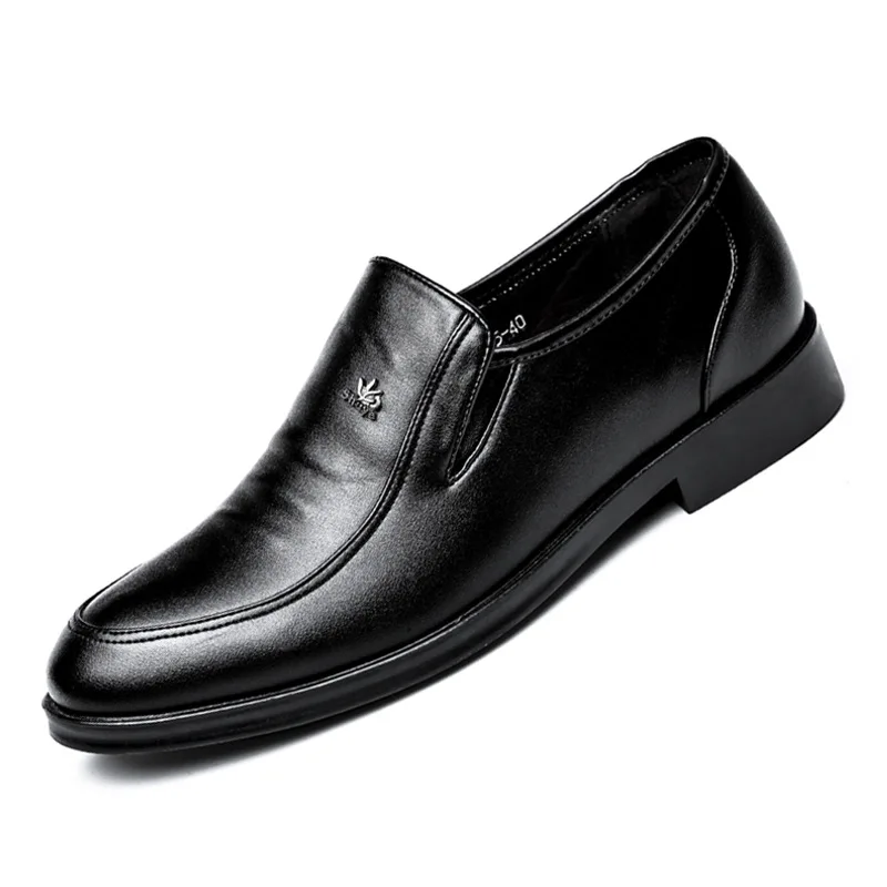 Leather Shoes Men Brand Footwear Non slip Thick Sole Fashion Men's ...