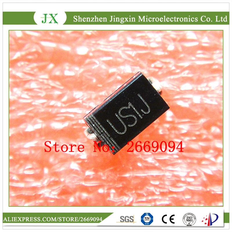 

1000 шт. UF4005 US1J SMD диод быстрого восстановления 1 а 600 в DO-214AC SMA