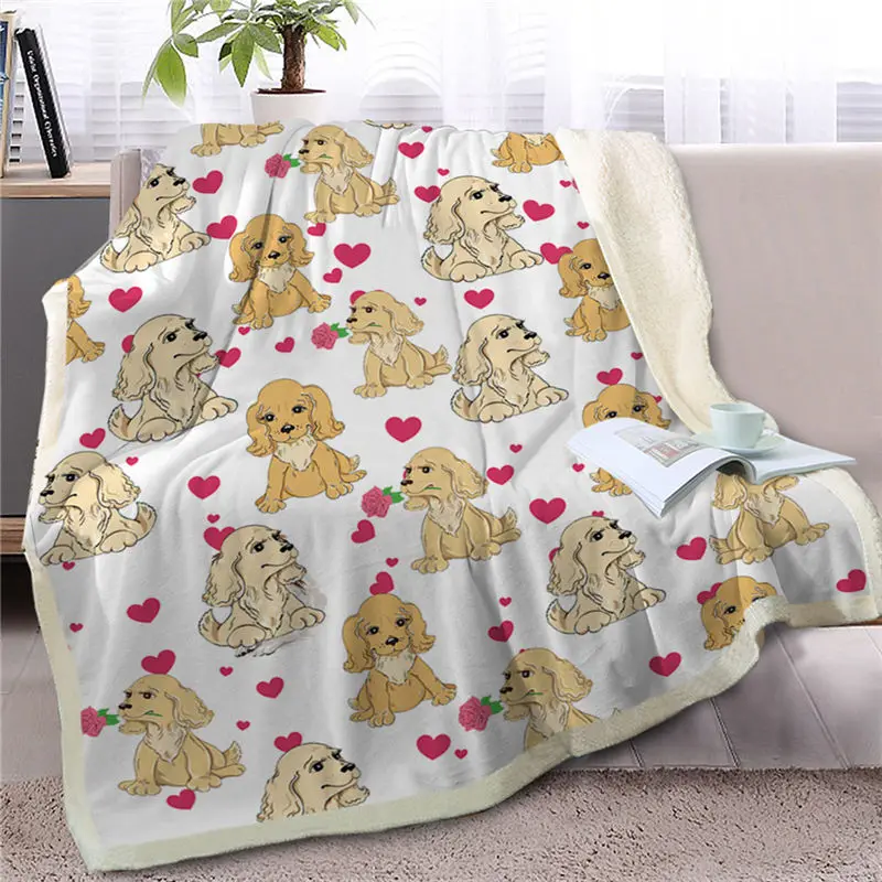 Blesslive одеяло с изображением большого Дэна шерпы, покрывало на кровати, покрывало с изображением собаки хиппи, покрывало для детей, покрывало для дивана с сердечками и животными - Цвет: Dog 1
