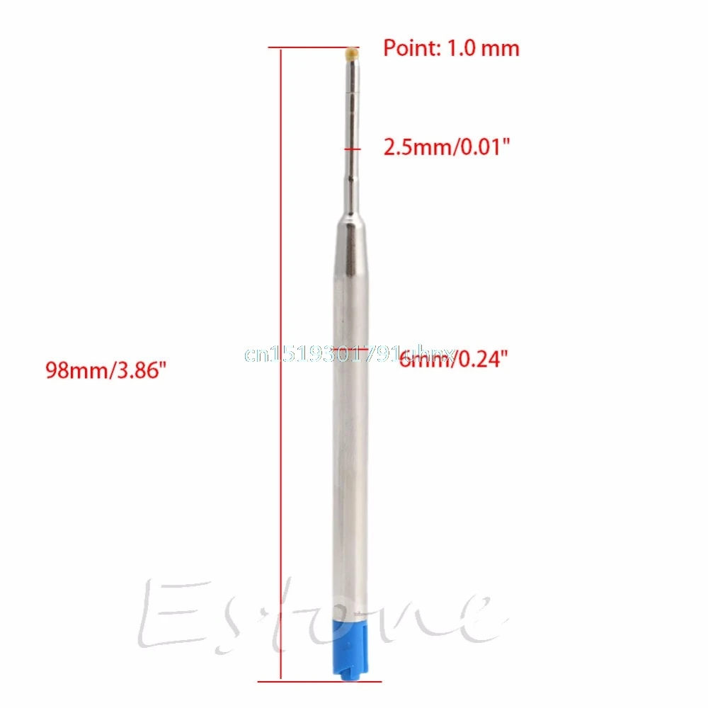 10 шт. стержни для ручек с голубыми чернилами 1 мм|pen refills|blue inkball point pen refill |