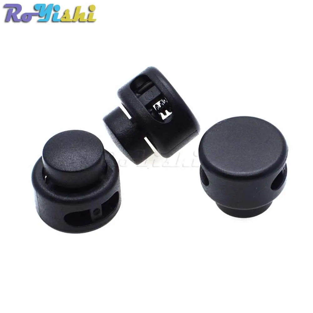 

10pcs/pack Plastic Cord Lock Toggle Stopper Black For Paracord Size:18mm*19mm