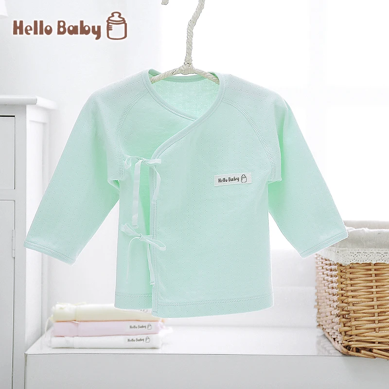 

HelloBaby brand green newborn baby baby cotton underwear and gown tops open files spring necessary