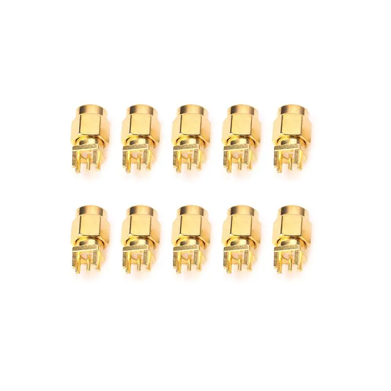 

10pcs SMA Female Jack PCB Clip Mount RF Connectors Solder Edge 1.6mm Space