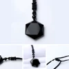 1PC Black Obsidian Stone Hexagram Shape Pendant Sweater Chain Ornaments Amulet Necklace Fashion Jewelry Accessories for Unisex ► Photo 2/6