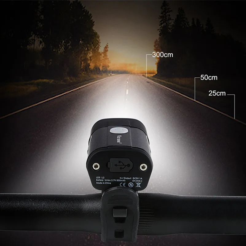 Фсветильник светильник велосипедный передний 350 лм 5 режимов|rechargeable cycle light|cycling
