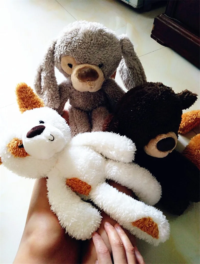 2017 New Lovely Bunny Bear Monkey Pig Dog Puppy Plush Toys Baby Kids Sleeping Comfort Soft Dolls Gift 30cm (2)
