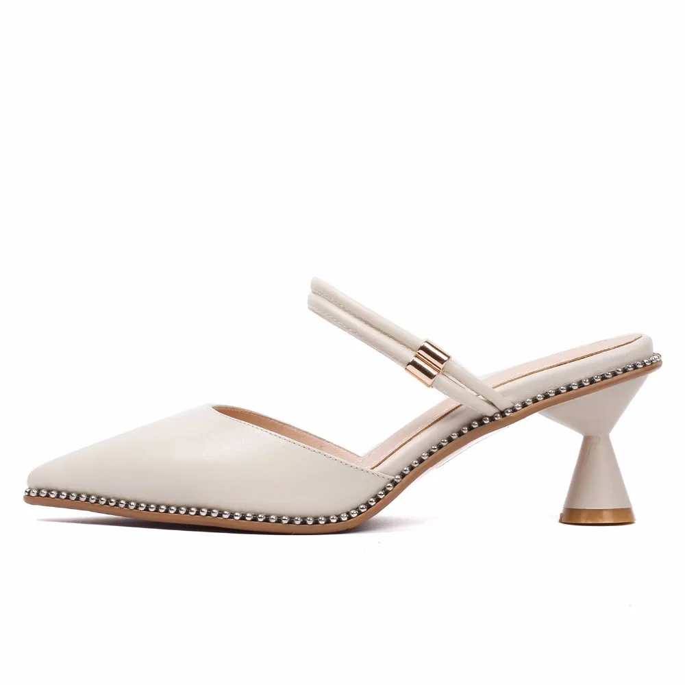 

2018 Summer Women High Heels Slippers Female Round Heels Slippers Sexy Fashion Shoes Women