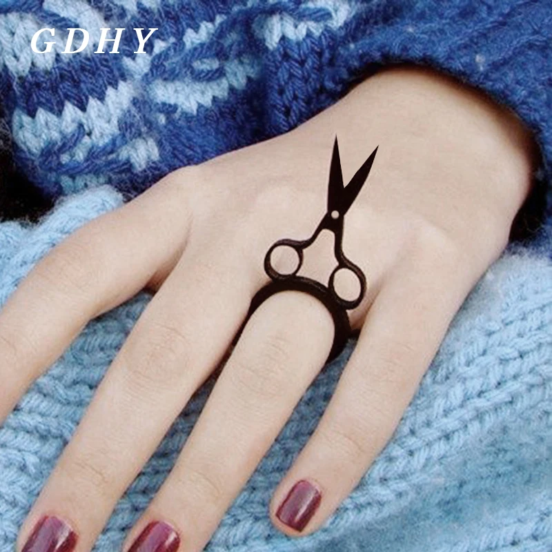 Модное кольцо с ножницами GDHY мультяшное акриловое эрекционное ювелирные изделия