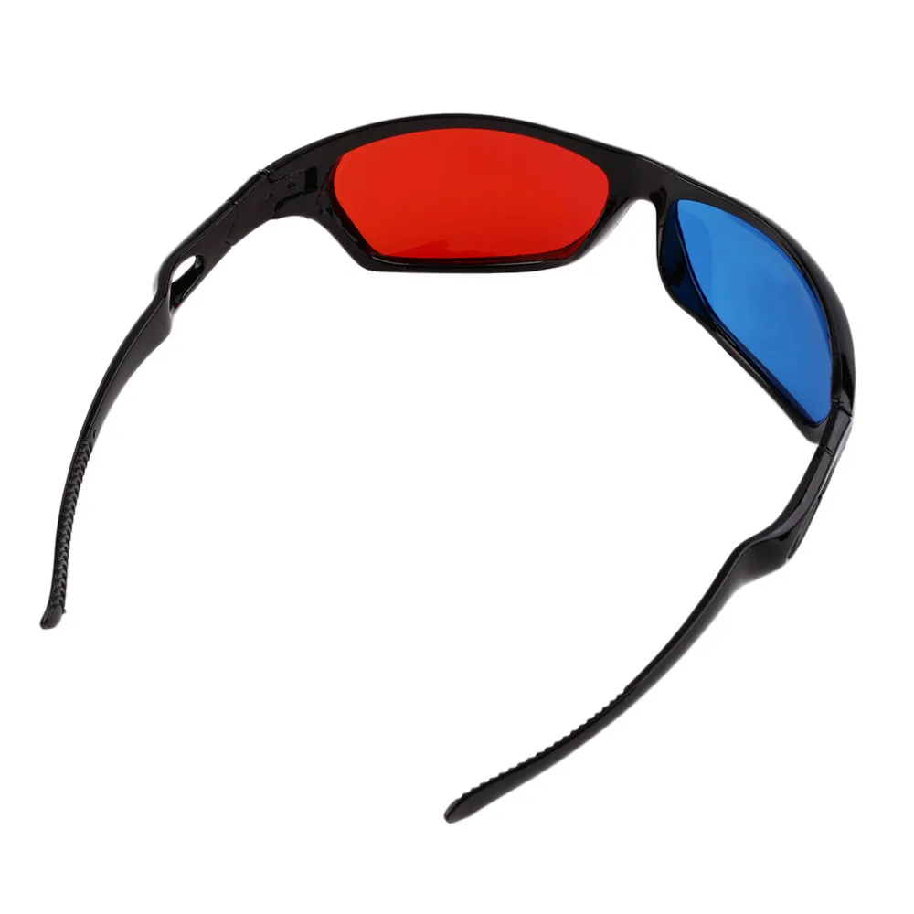 2016 Black Frame Universal 3D Plastic glasses/Oculos/Red Blue Cyan 3D glass Anaglyph 3D Movie Game DVD vision/cinema Wholesale