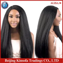2017 New Sale 130% Small Long Perruque Lace Wig Yaki Full Human Hair Brazilian Virgin Lace Front Wigs Glueless For Black Women