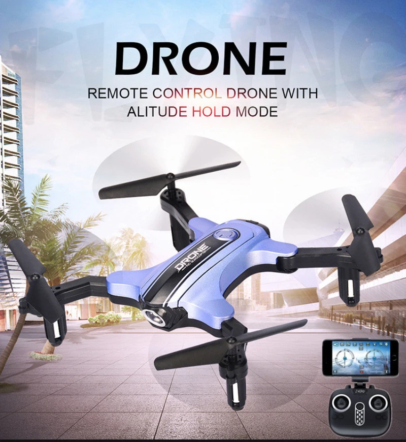 

Intelligent WIFI FPV Sky RC Drone Camera 4CH Auto Hovering Radio Control Foldable Drone RC Helicopter With 480P 720P HD Camera