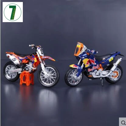 New Bburago motorcycle KTM set 1:18 Toy car model racing bike 450 Rally /SX-F/1190 RC8/990 collection gift boy motor diecast