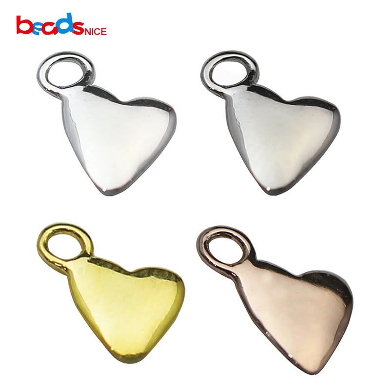 

Beadsnice DIY 925 sterling silver pendant jewellery heart stamp charm ID 30482