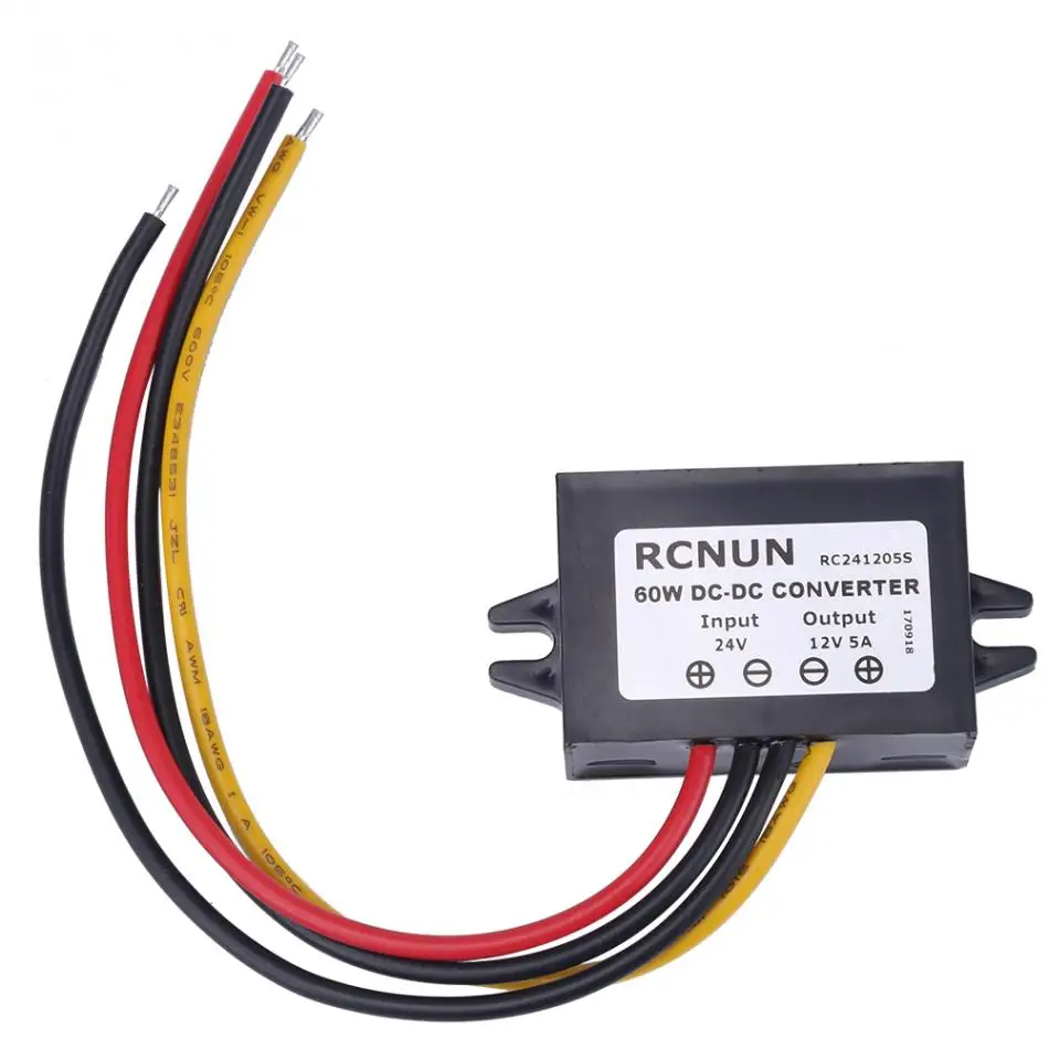 

DC24V to 12V 5A 60W Step Down Converter Buck Voltage Regulator Module Waterproof IP68 Assortment