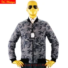men’s parkas homme winter leather coat and jacket light warm grey camouflage oversize 2017 winter new style VA warm parka men