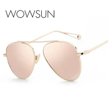 WOWSUN Fashion Sunglasses Women Glasses Luxury Brand Designer Ladies Mirror Sun glasses Vintage UV400 Female Shades Eyewear A015