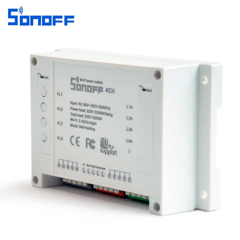 Sonoff 4CH Smart Пульт дистанционного Управления Беспроводной модуль коммутатора