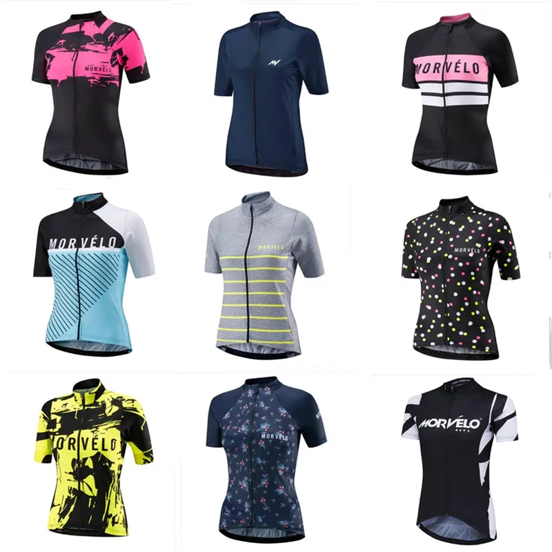

fashion Morvelo Women's girls Summer Short Sleeve jersey women pro cycling clothing short sleeve pink shirt tops girl's wear