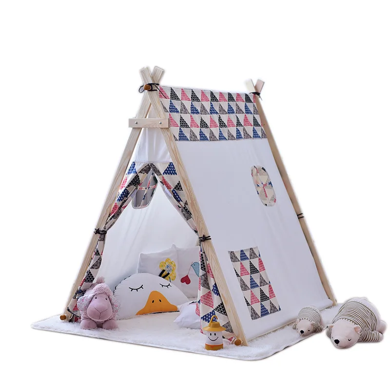 

Korean Cotton Tent Children Oversized Toy House Tent Children's Tent Easy Disassembly and Washing Wooden Structure Tent