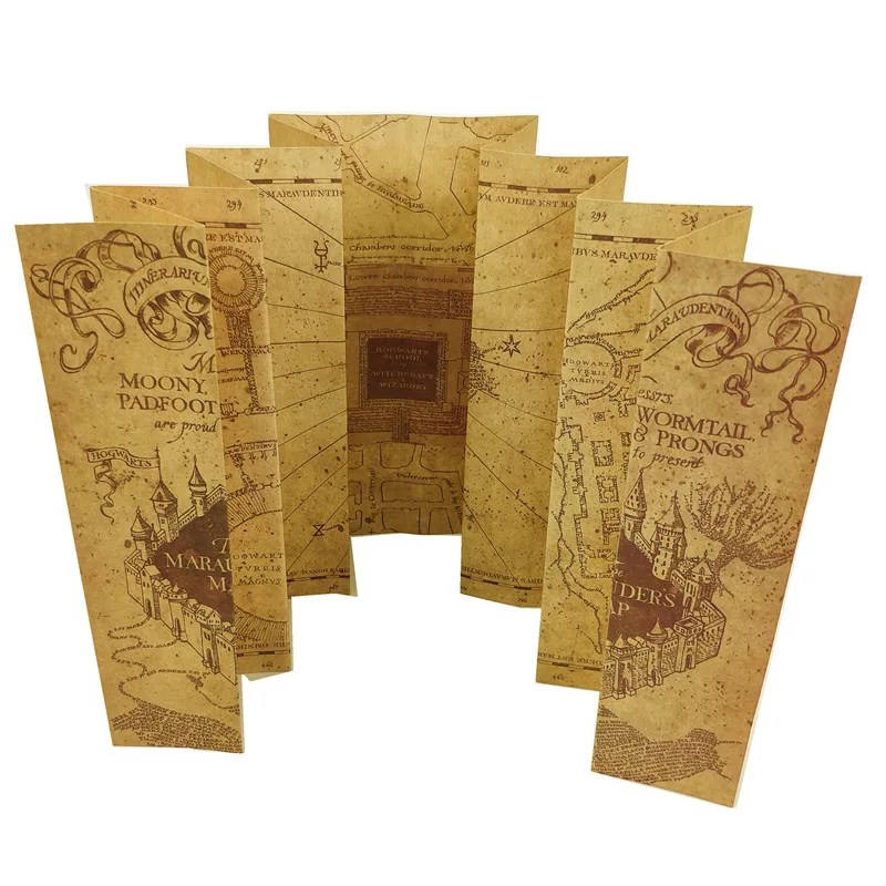 

The Marauder's Map/Hogwarts Letter/Platform 3/4 Ticket Harri Potter Wizard Ron Hedwig Hermione King's Cross Railway Station