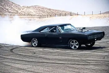 

N1388 Dodge Charger RT Dift Muscle Car Wall Sticker Silk Fabric Poster Art Indoor Decor Bright