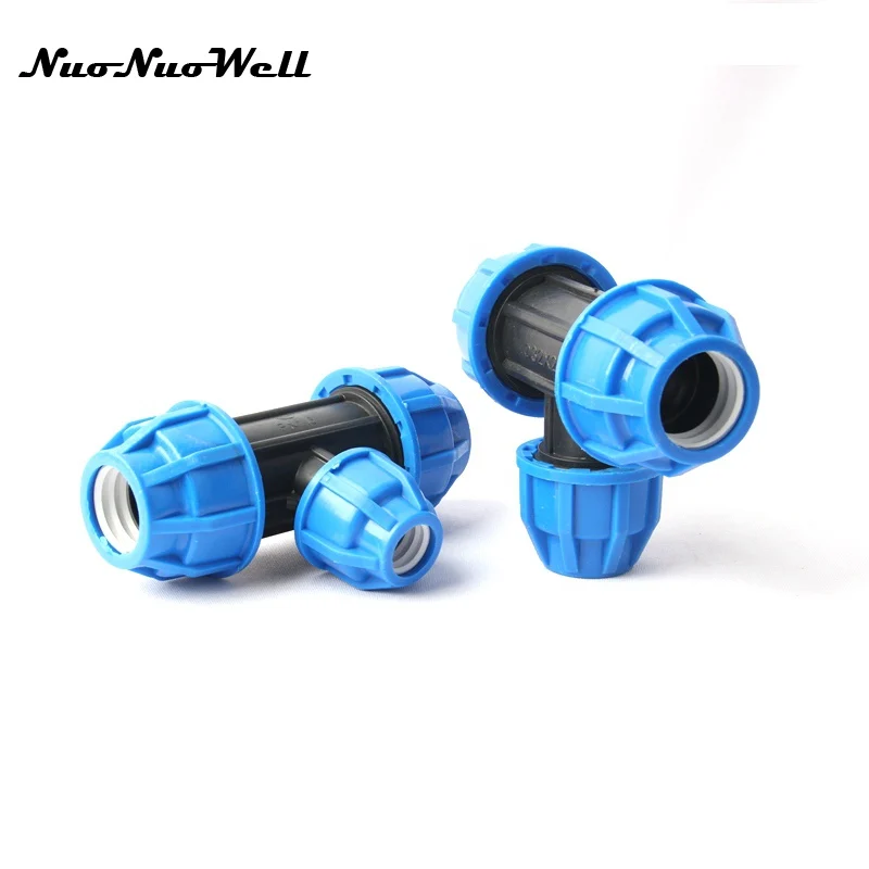 

1pc NuoNuoWell PE 32mm to 20mm 25mm Pipe Reducing 3 Way Quick Connector For Water Pipe Repair PPR PVC Tee Tube Adapter
