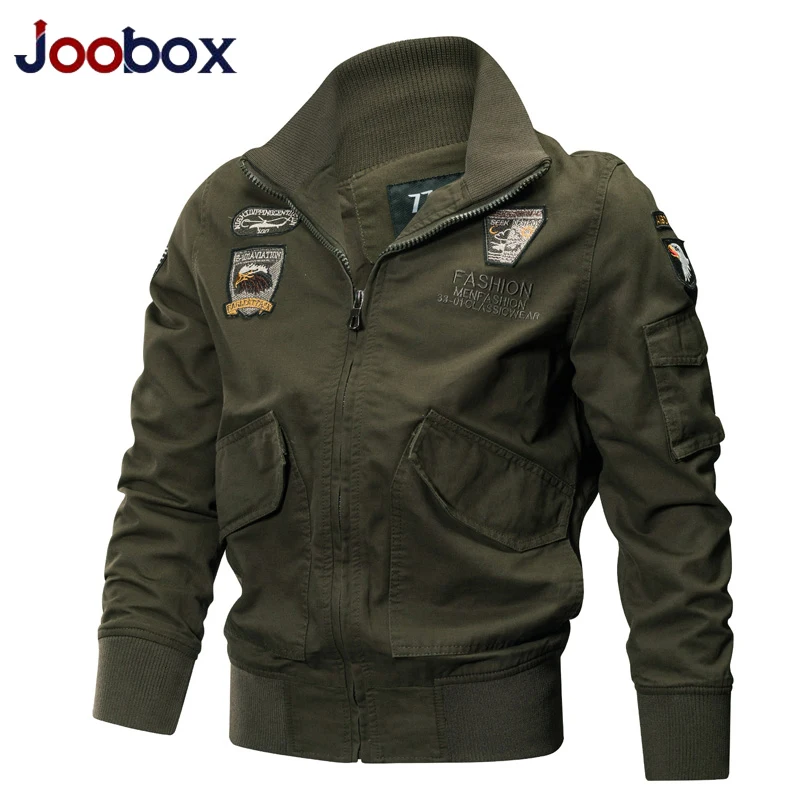 JOOBOX Новая военная Мужская 101 летная куртка мужская осенне-зимняя Бомбер плюс