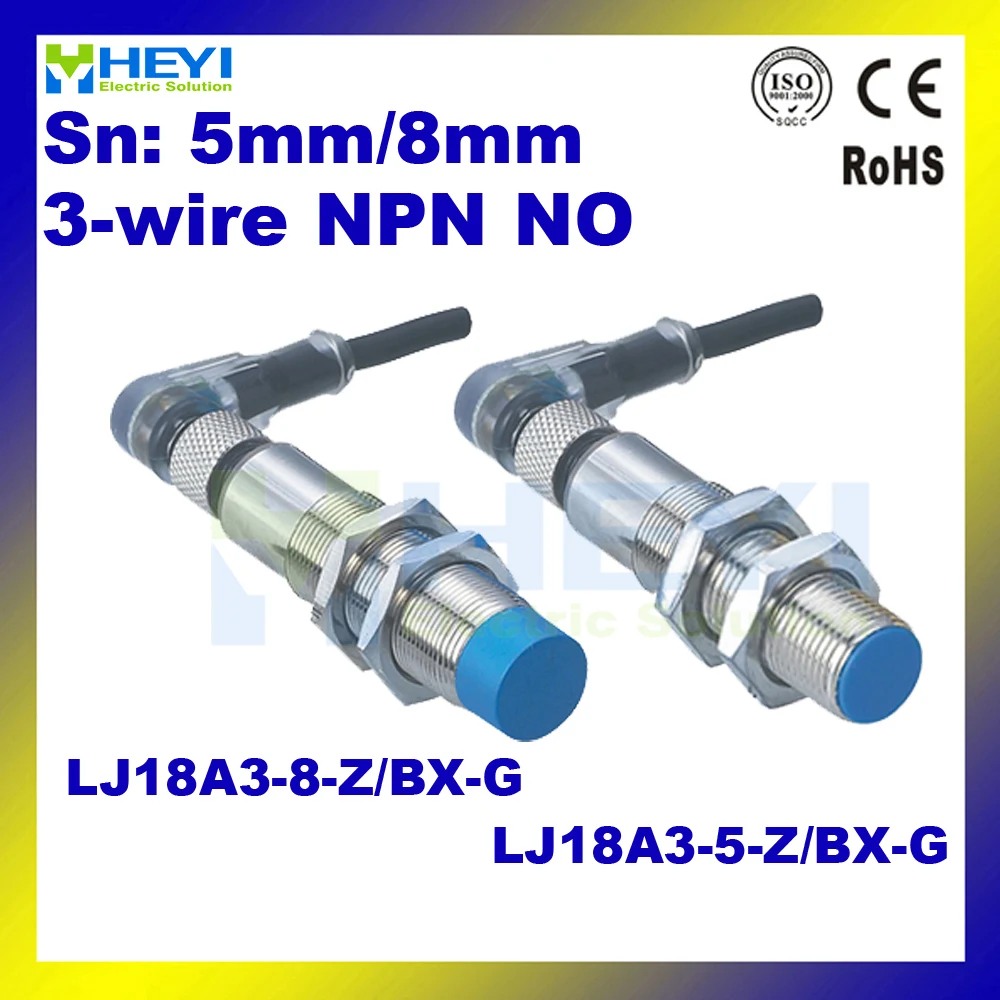 

inductive proximity sensor LJ18A3-5-Z/BX-G LJ18A3-8-Z/BX-G 6-36VDC 3-wire NO metal sensor with 4-pin air plug cable