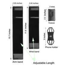 360 Вращающаяся Спортивная Беговая повязка держатель мобильного телефона крепление на предплечье сумка LSMK99