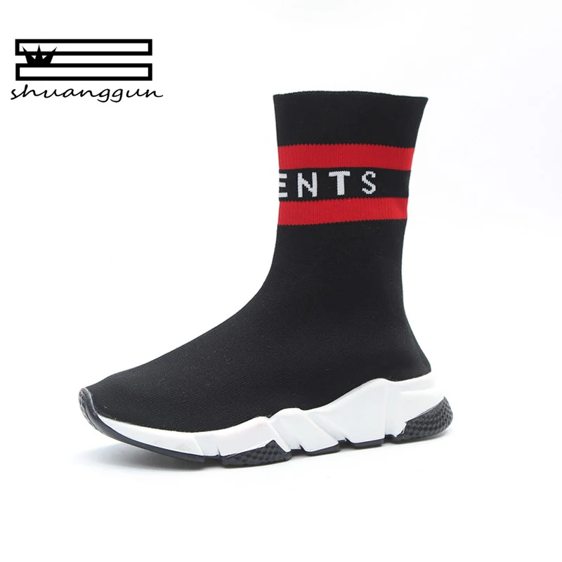 

SHUANGGUN Fly knit slip-on Sneaker for women High-top sock sneaker Lightweight Breathable Casual Shoes women sock boots 2018