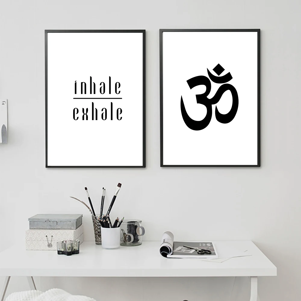 

Yoga Canvas Art Prints Still Life Nordic Minimalist Painting Quotes Poster Minimalistic Pictures For Girls Room Poster Unframed