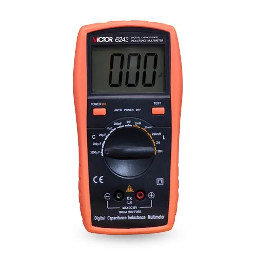 

VICTOR 6243 Capacitance/Resistance/Inductance Digital Modern Professional Inductance Capacitance Meters LR Meter Ohmmeter