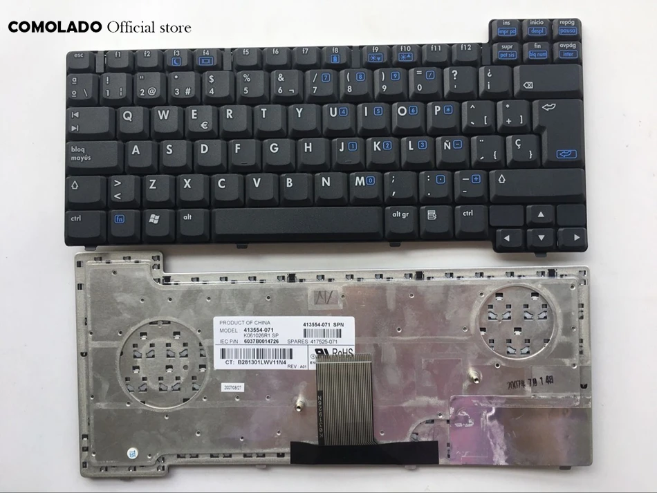 SP Spanish Keyboard For HP NX7400 NC8220 NC8230 NC8240 NC8430 black Laptop Keyboard SP layout