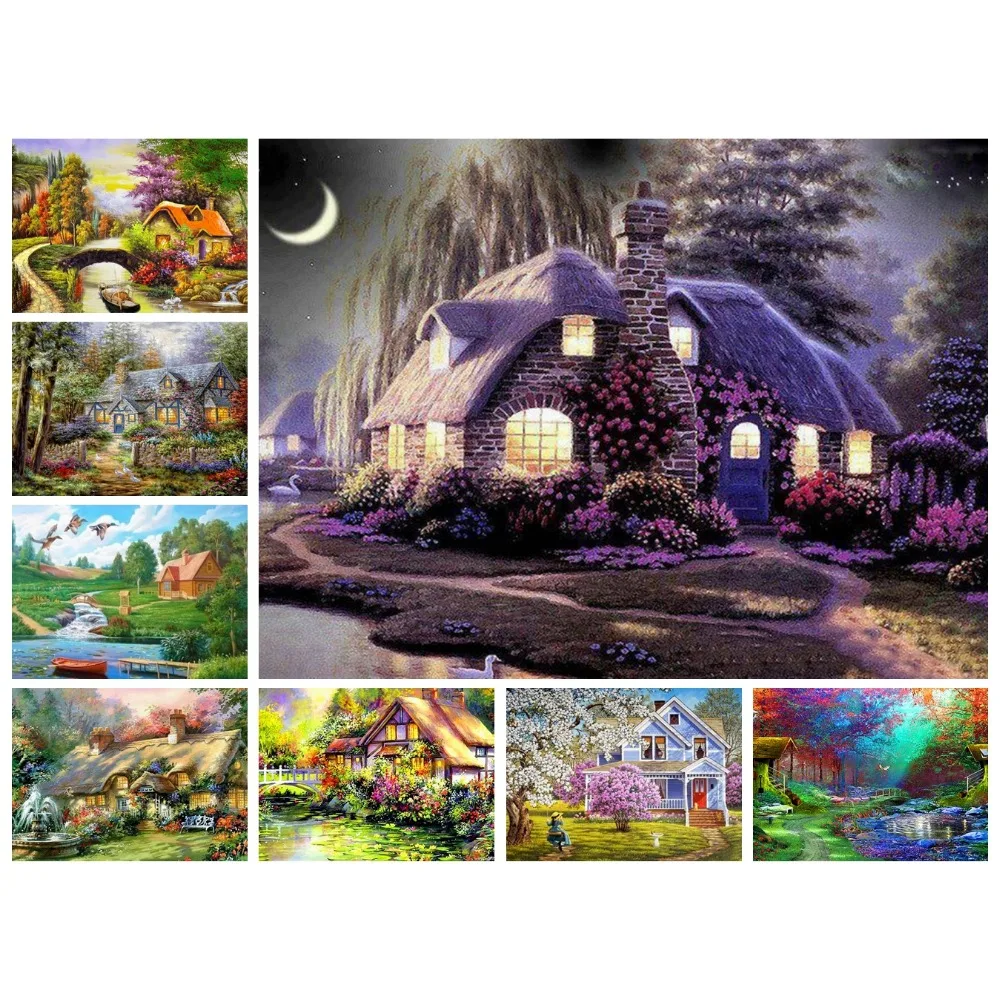 Rural-Scenery-Full-5D-DIY-Diamond-Painting-Needlework-Diamond-Embroidery-Cross-Stitch-Round-Rhinestone-Home-Decoration