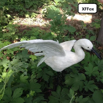 

big simulation wings Egrets model foam&furs white Egrets toy gift about 80x63cm xf0716
