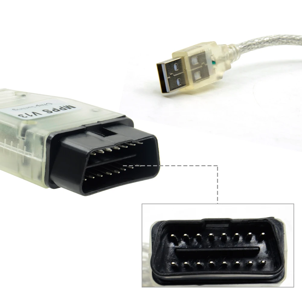 MPPS V13.02 V13 K CAN Flasher Chip Tuning ECU Programmer MPPS V13 Professional Diagnostic Cable For Audi For Ford key programmer