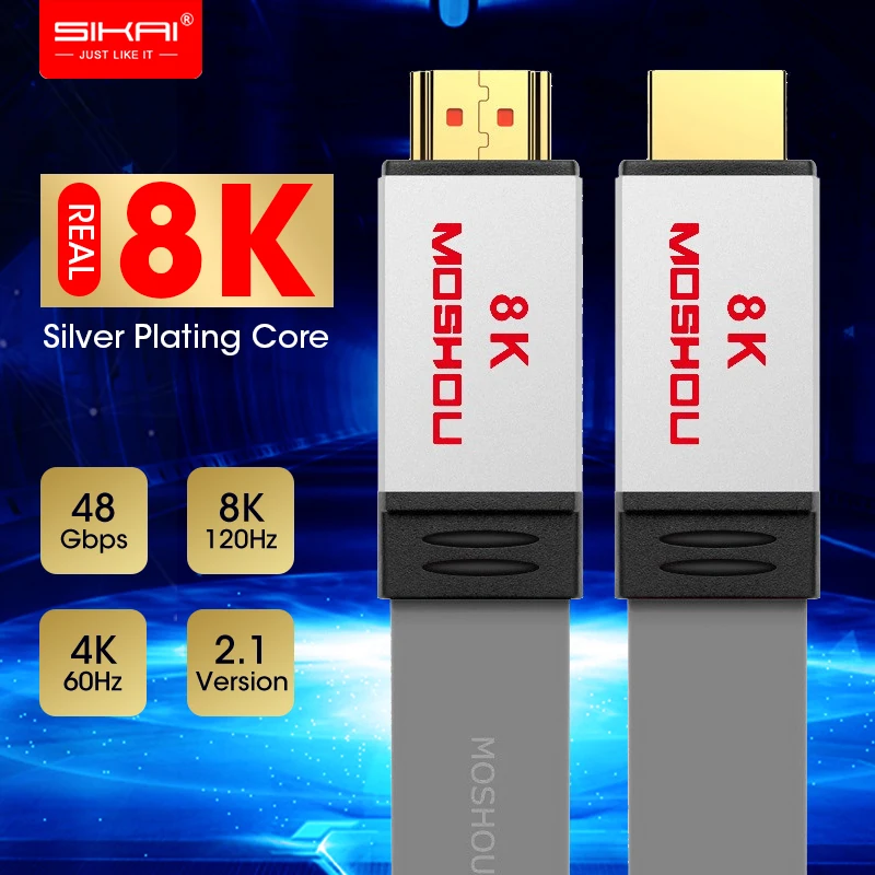 MOSHOU HDMI кабели 2,1 Усилитель UHD 8 к 60 Гц динамический HDR 4:4:4 4 к 120 Гц 48Gps HDCP2.2 с ARC Аудио Видео 1 М 1,5 м 2 м 5 м 10 м 15 м