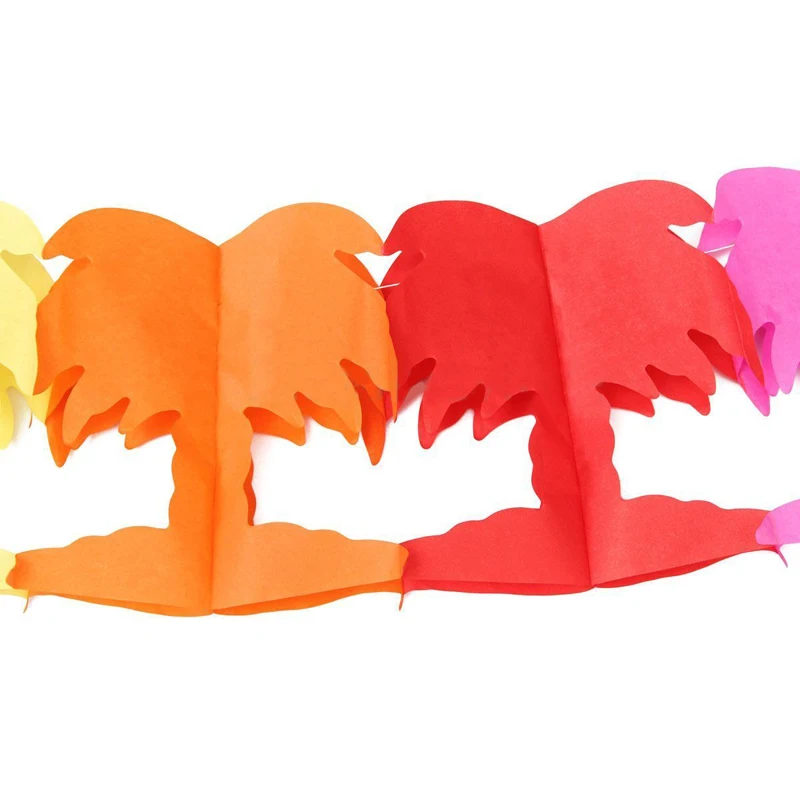 290CM New Palm Tree Garland Bunting Hawallan Event Beach Party Tropical Rainbow Decor