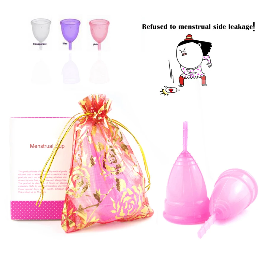 5pcs Reusable Menstrual cup Feminine hygiene vagina care lady period